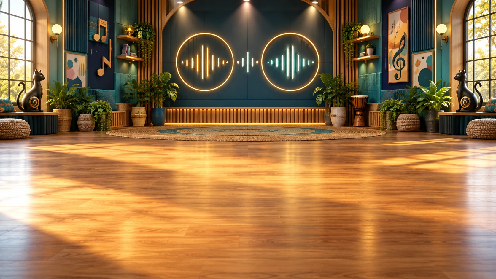The warm music room used for CopyCat